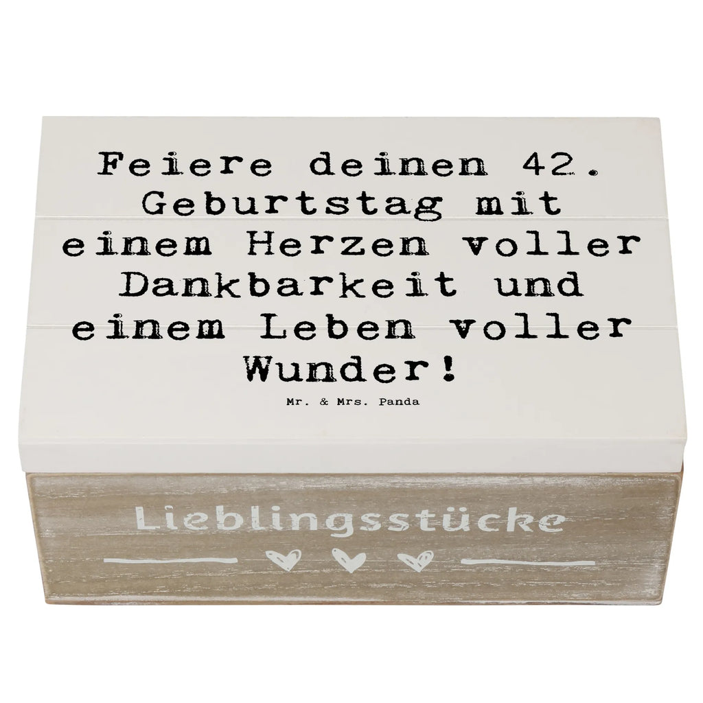 Holzkiste Spruch 42. Geburtstag Wunder Schatulle, Kiste, Schatzkiste, Holzkiste, Erinnerungskiste, Truhe, Erinnerungsbox, Aufbewahrungsbox, Geschenkdose, Dekokiste, XXL, Geschenkbox, Geburtstag, Geburtstagsgeschenk, Geschenk