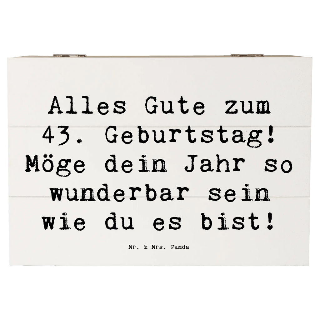 Holzkiste Spruch 43. Geburtstag Schatzkiste, Truhe, Dekokiste, Erinnerungskiste, Aufbewahrungsbox, Holzkiste, Kiste, Geschenkbox, XXL, Schatulle, Geschenkdose, Erinnerungsbox, Geburtstag, Geburtstagsgeschenk, Geschenk