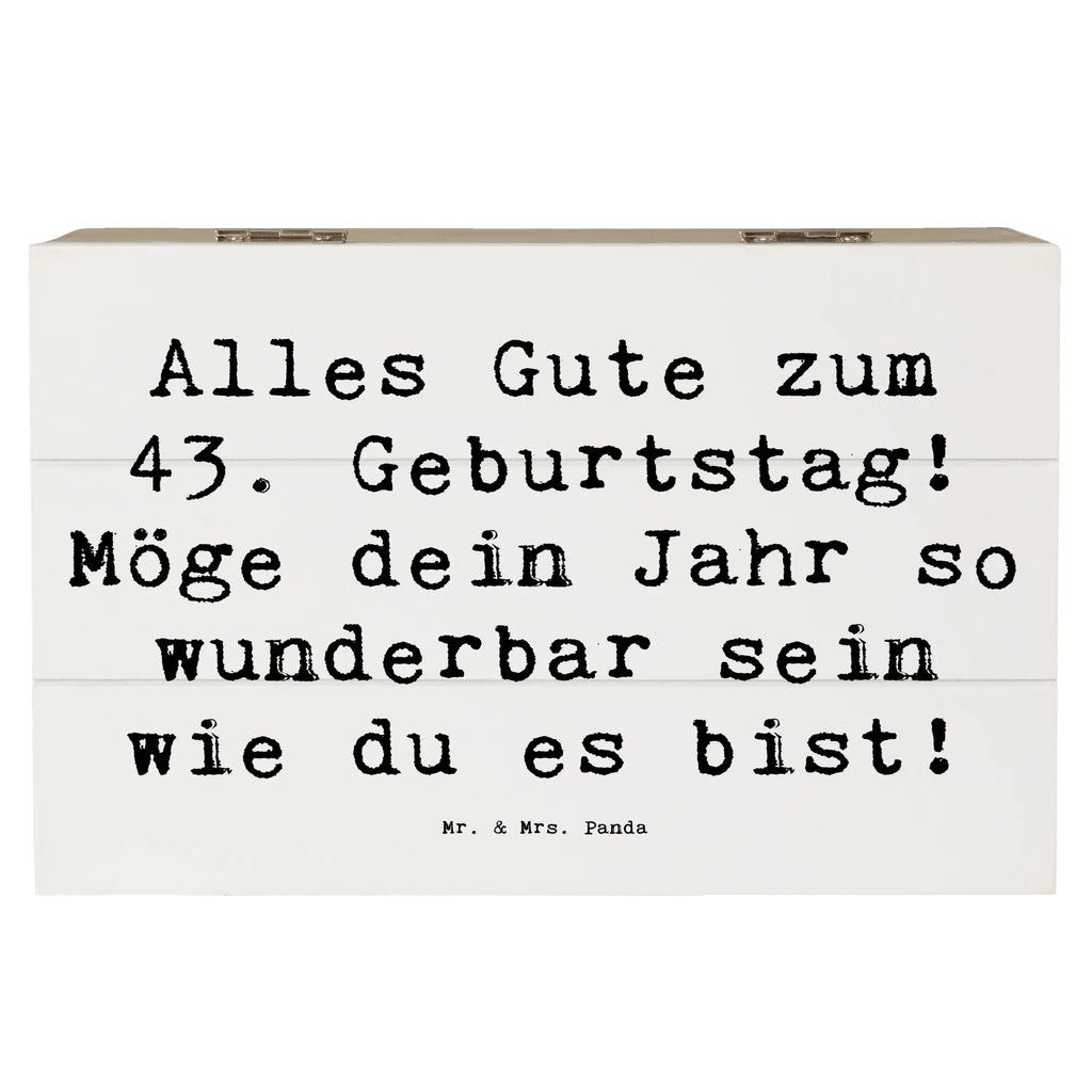 Holzkiste Spruch 43. Geburtstag Schatzkiste, Truhe, Dekokiste, Erinnerungskiste, Aufbewahrungsbox, Holzkiste, Kiste, Geschenkbox, XXL, Schatulle, Geschenkdose, Erinnerungsbox, Geburtstag, Geburtstagsgeschenk, Geschenk