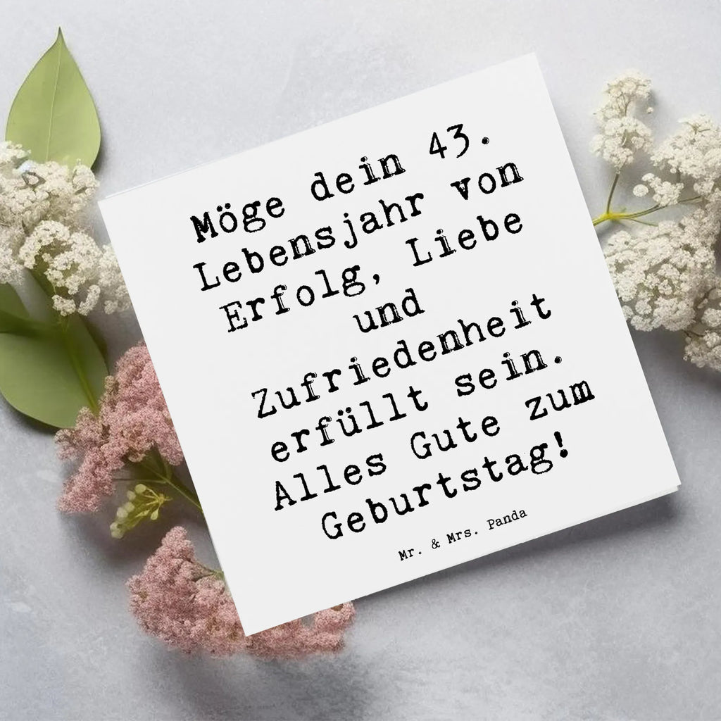 Deluxe Card Saying Möge dein 43. Lebensjahr von Erfolg, Liebe und Zufriedenheit erfüllt sein. Alles Gute zum Geburtstag! Grußkarte, Hochwertige Klappkarte, Einladungskarte, Karte, Klappkarte, Hochwertige Grußkarte, Hochzeitskarte, Geburtstagskarte, Glückwunschkarte, Geburtstag, Geburtstagsgeschenk, Geschenk