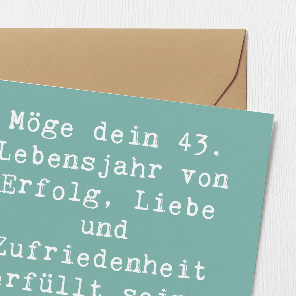 Deluxe Card Saying Möge dein 43. Lebensjahr von Erfolg, Liebe und Zufriedenheit erfüllt sein. Alles Gute zum Geburtstag! Grußkarte, Hochwertige Klappkarte, Einladungskarte, Karte, Klappkarte, Hochwertige Grußkarte, Hochzeitskarte, Geburtstagskarte, Glückwunschkarte, Geburtstag, Geburtstagsgeschenk, Geschenk