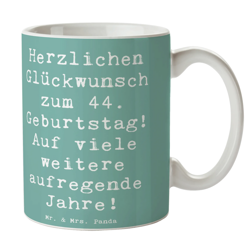 Tasse Spruch 44. Geburtstag Feier Keramiktasse, Tasse mit Zitaten, Porzellantasse, Geschenktasse, Kaffeetasse, Teetasse, Tasse, Bürotasse, Tasse mit Motiven, Geburtstag, Geburtstagsgeschenk, Geschenk
