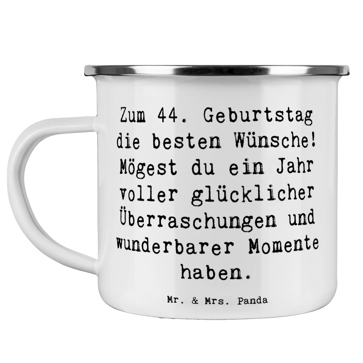 Camping Emaille Tasse Spruch 44. Geburtstag Glückwünsche Haferl, Campingbecher, Emaille Becher, Emaille Tasse, metallbecher, Tasse Emaille, wanderbecher, Reisebecher, Outdoor Tasse, outdoortasse, Kaffeepott, Motivtasse, becher emaille, Blechtasse, Campingtasse, blechbecher, Pott, reisetasse, Emailletasse, emaillebecher, Teetasse, Outdoor Becher, wandertasse, Teebecher, Geschenk, Geburtstag, Geburtstagsgeschenk