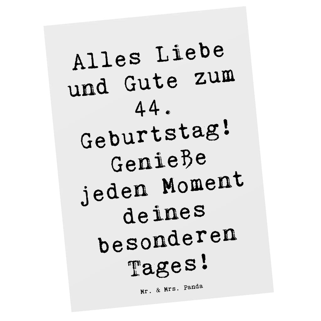 Postcard Saying Alles Liebe und Gute zum 44. Geburtstag! Genieße jeden Moment deines besonderen Tages! Grußkarte, Karte, Geschenkkarte, Postkarte, Einladung, Einladungskarten Geburtstag, Einladung Geburtstag, Dankeskarte, Ansichtskarte, Geburtstagskarte, Ansichtskarten, Einladungskarte, Geburtstag, Geburtstagsgeschenk, Geschenk