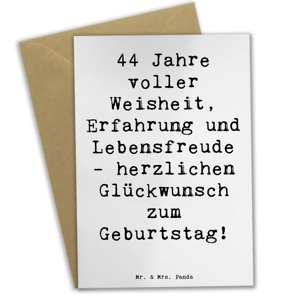Grußkarte Spruch 44. Geburtstag Ansichtskarten, Klappkarte, Einladungskarte, Karte, Glückwunschkarte, Hochzeitskarte, Geburtstagskarte, Grußkarte, Geburtstag, Geburtstagsgeschenk, Geschenk