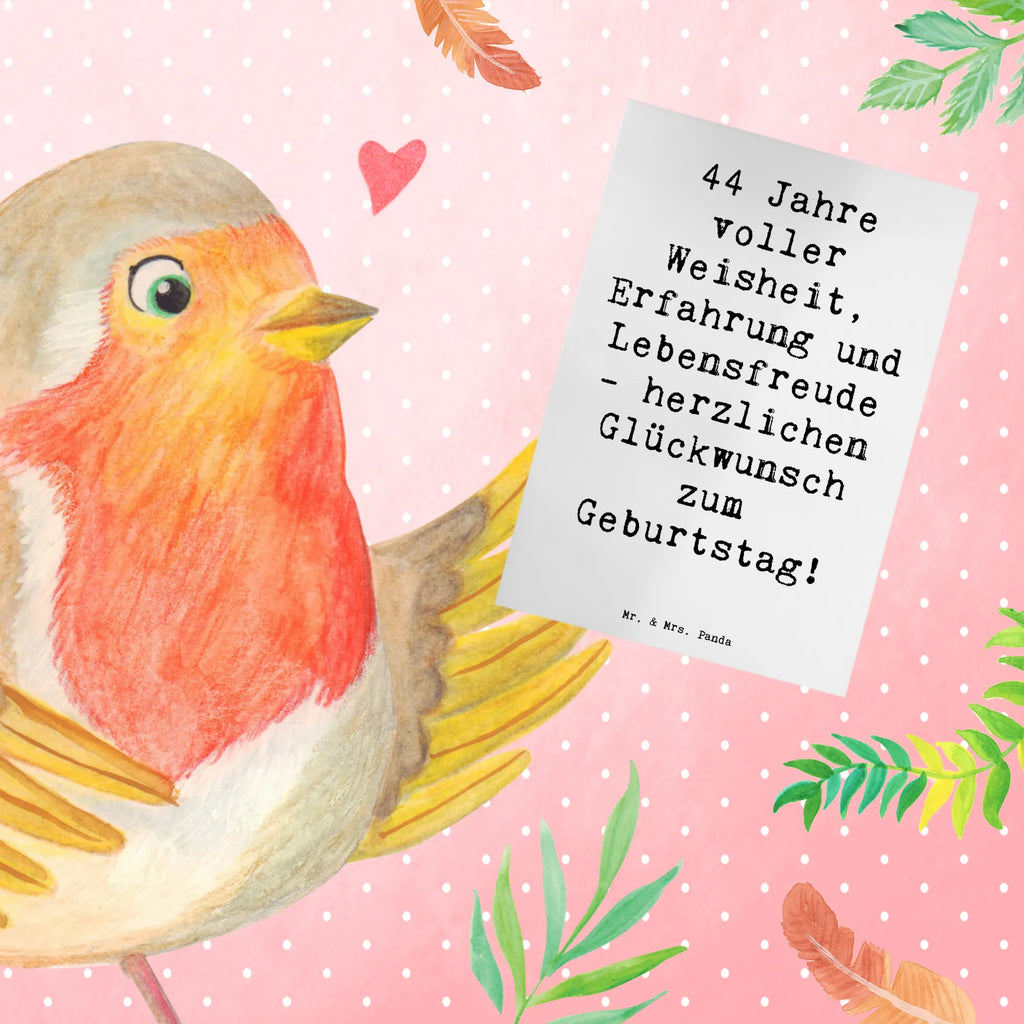 Grußkarte Spruch 44. Geburtstag Ansichtskarten, Klappkarte, Einladungskarte, Karte, Glückwunschkarte, Hochzeitskarte, Geburtstagskarte, Grußkarte, Geburtstag, Geburtstagsgeschenk, Geschenk