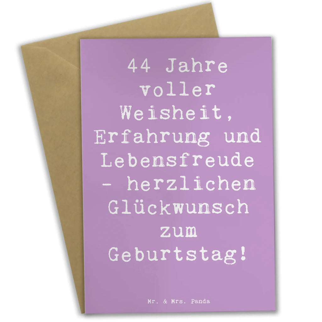 Grußkarte Spruch 44. Geburtstag Ansichtskarten, Klappkarte, Einladungskarte, Karte, Glückwunschkarte, Hochzeitskarte, Geburtstagskarte, Grußkarte, Geburtstag, Geburtstagsgeschenk, Geschenk