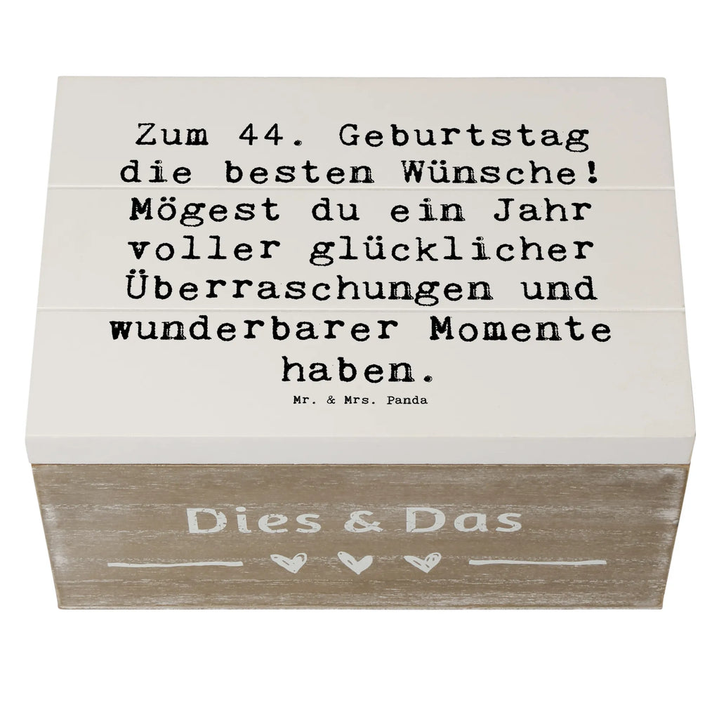 Holzkiste Spruch 44. Geburtstag Glückwünsche Schatulle, Geschenkbox, Dekokiste, Holzkiste, Truhe, XXL, Erinnerungskiste, Geschenkdose, Schatzkiste, Kiste, Erinnerungsbox, Aufbewahrungsbox, Geburtstag, Geburtstagsgeschenk, Geschenk