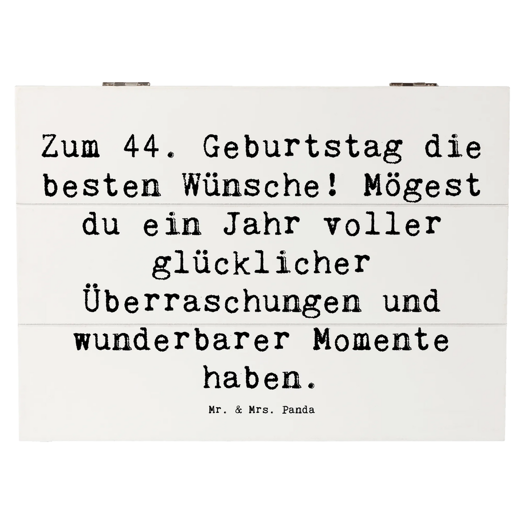 Holzkiste Spruch 44. Geburtstag Glückwünsche Schatulle, Geschenkbox, Dekokiste, Holzkiste, Truhe, XXL, Erinnerungskiste, Geschenkdose, Schatzkiste, Kiste, Erinnerungsbox, Aufbewahrungsbox, Geburtstag, Geburtstagsgeschenk, Geschenk