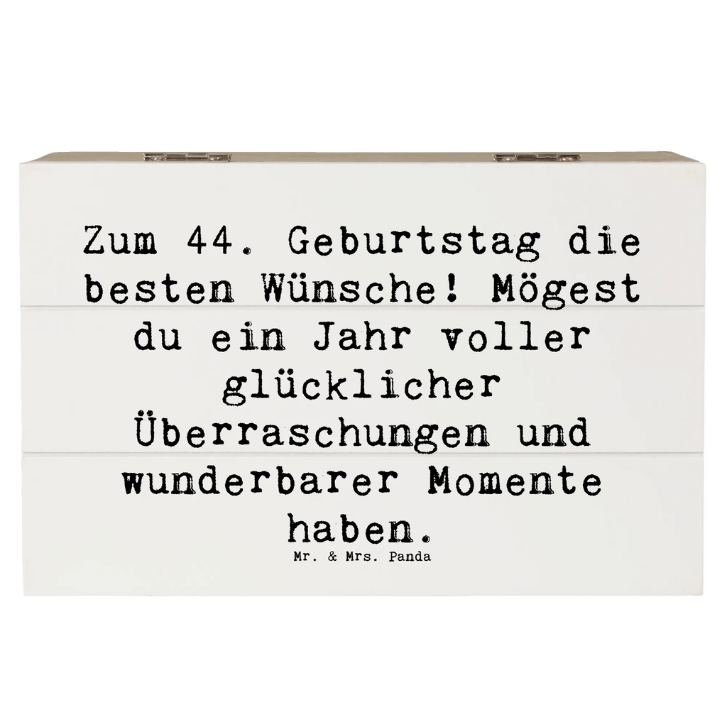 Holzkiste Spruch 44. Geburtstag Glückwünsche Schatulle, Geschenkbox, Dekokiste, Holzkiste, Truhe, XXL, Erinnerungskiste, Geschenkdose, Schatzkiste, Kiste, Erinnerungsbox, Aufbewahrungsbox, Geburtstag, Geburtstagsgeschenk, Geschenk