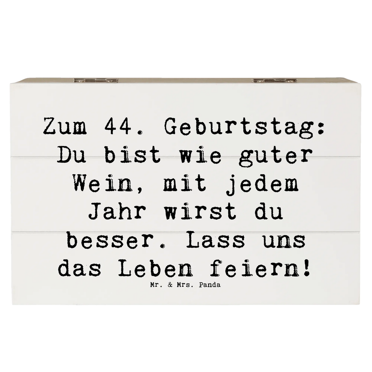 Holzkiste Spruch 44. Geburtstag
