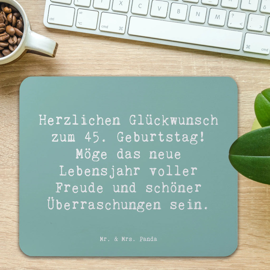 Mauspad Spruch 45. Geburtstag Freude PC Zubehör, Computer zubehör, Designer Mauspad, Mausunterlage, Mauspad Büro, Einzigartiges Mauspad, Büroausstattung, Mousepad, Mauspad, Arbeitszimmer, Geburtstag, Geburtstagsgeschenk, Geschenk