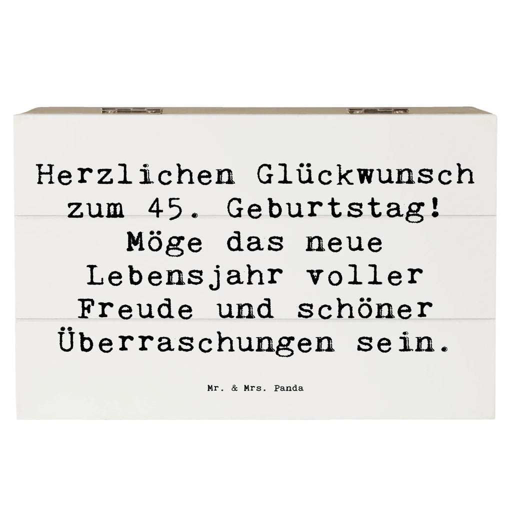Holzkiste Spruch 45. Geburtstag Freude Kiste, Geschenkbox, Truhe, Erinnerungskiste, Erinnerungsbox, Dekokiste, Schatzkiste, Aufbewahrungsbox, Schatulle, XXL, Geschenkdose, Holzkiste, Geburtstag, Geburtstagsgeschenk, Geschenk