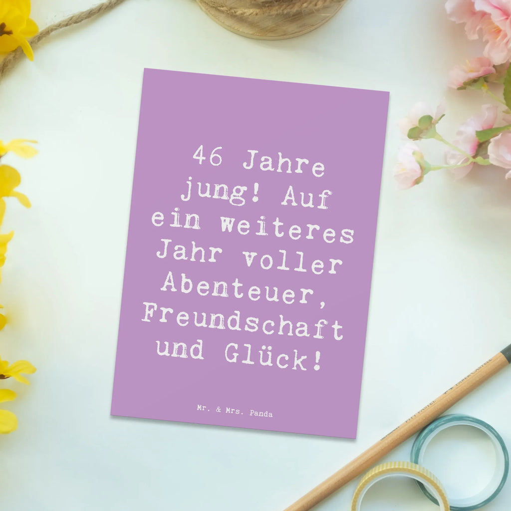Postkarte Spruch 46. Geburtstag Geburtstagskarte, Grußkarte, Einladung, Ansichtskarte, Einladung Geburtstag, Ansichtskarten, Karte, Postkarte, Einladungskarten Geburtstag, Dankeskarte, Geschenkkarte, Einladungskarte, Geburtstag, Geburtstagsgeschenk, Geschenk