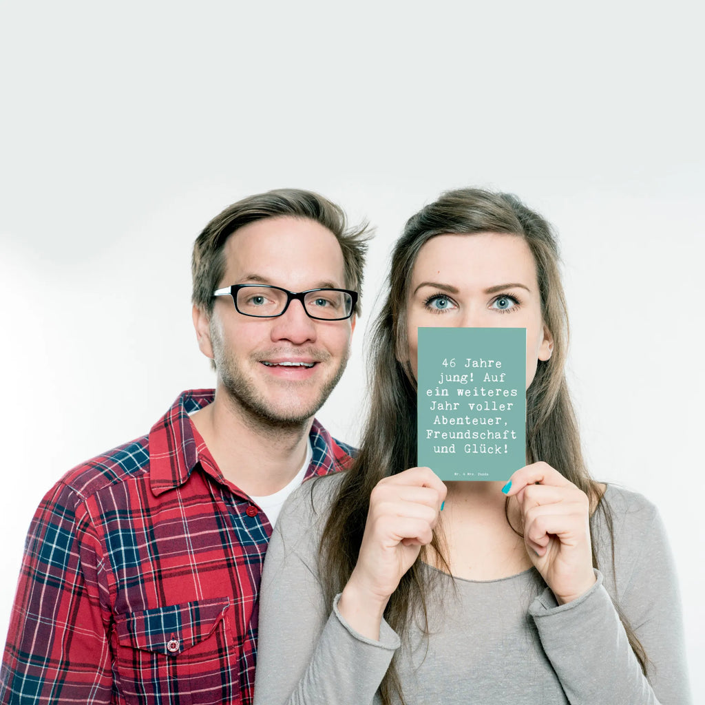 Postkarte Spruch 46. Geburtstag Geburtstagskarte, Grußkarte, Einladung, Ansichtskarte, Einladung Geburtstag, Ansichtskarten, Karte, Postkarte, Einladungskarten Geburtstag, Dankeskarte, Geschenkkarte, Einladungskarte, Geburtstag, Geburtstagsgeschenk, Geschenk