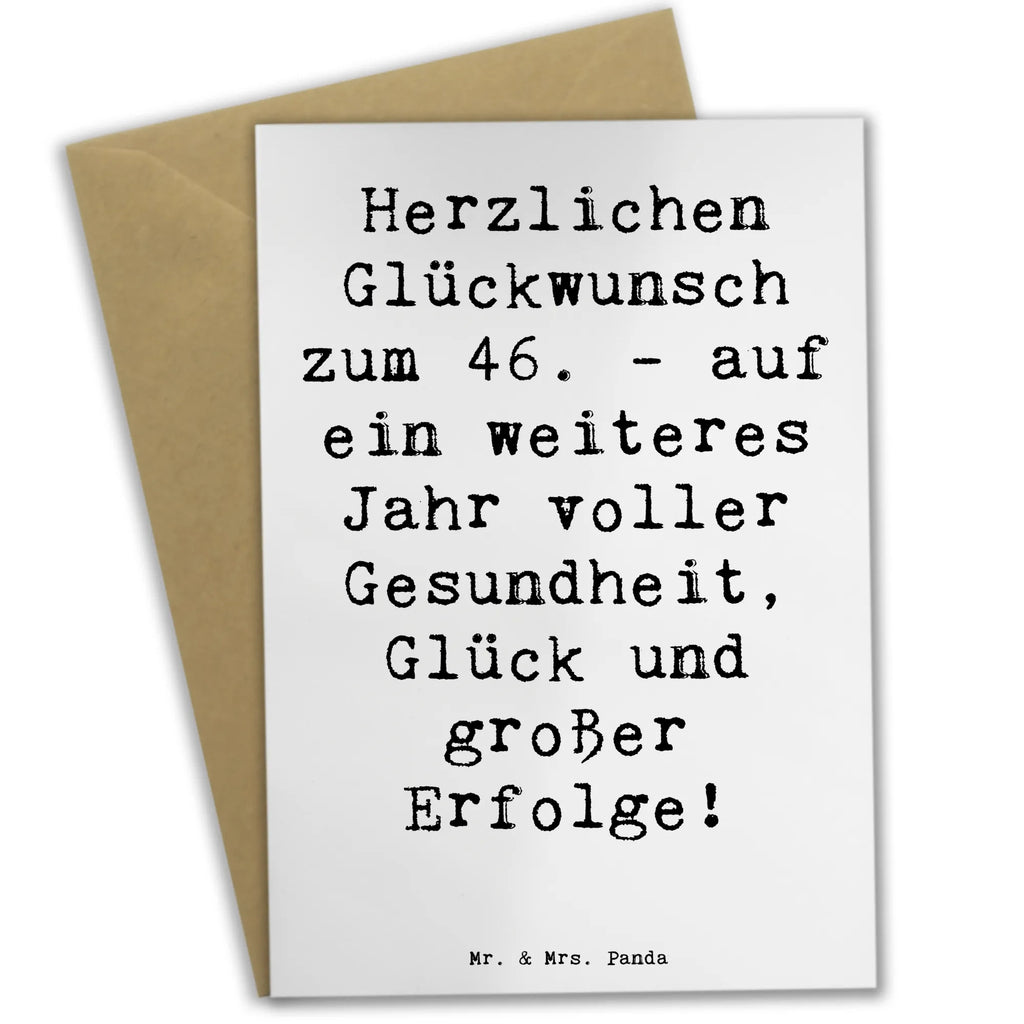 Greetings card Saying Herzlichen Glückwunsch zum 46. - auf ein weiteres Jahr voller Gesundheit, Glück und großer Erfolge! Geburtstagskarte, Karte, Grußkarte, Glückwunschkarte, Einladungskarte, Ansichtskarten, Klappkarte, Hochzeitskarte, Geburtstag, Geburtstagsgeschenk, Geschenk