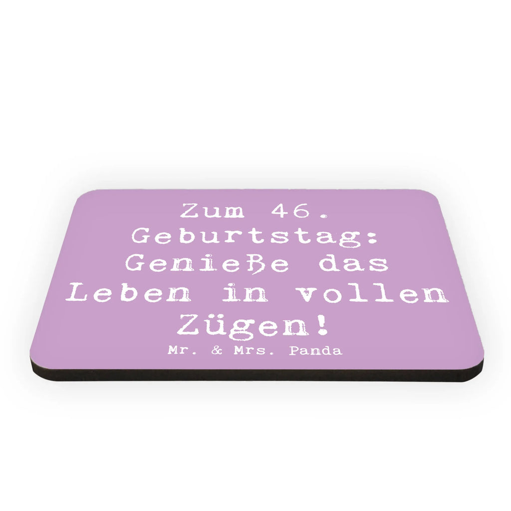Magnet Spruch 46. Geburtstag Lebensfreude Pinnwandmagnet, Dekomagnet, Whiteboard Magnet, Souvenir Magnet, Notiz Magnet, Kühlschrank Dekoration, Kühlschrankmagnet, Motivmagnete, Geburtstag, Geburtstagsgeschenk, Geschenk