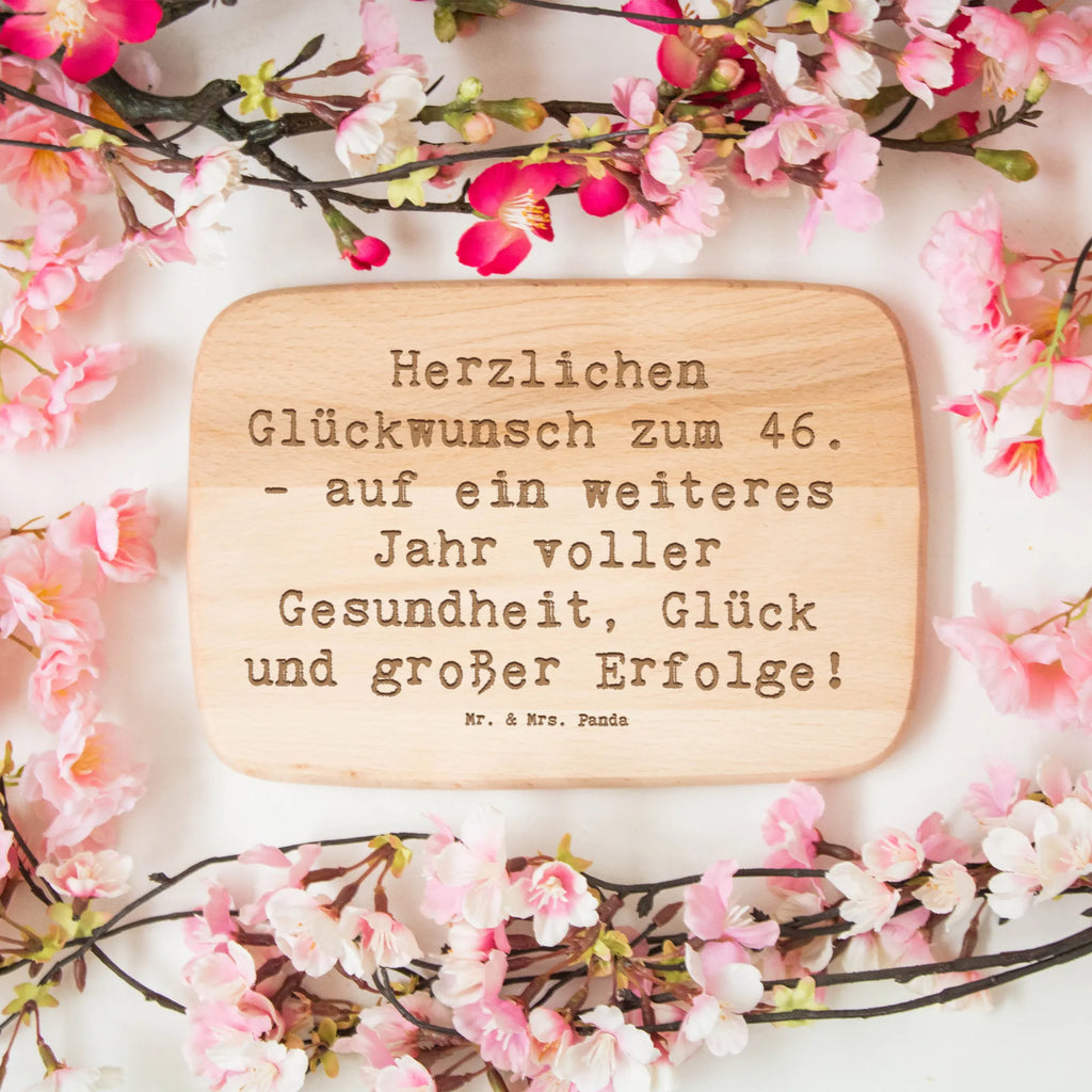 Frühstücksbrett Spruch 46. Geburtstag Glückwünsche Schneidebrett Holz, Holzbrett, Frühstücksbrett, Küchenbrett, Frühstücksbrettchen, Schneidebrett, Geburtstag, Geburtstagsgeschenk, Geschenk