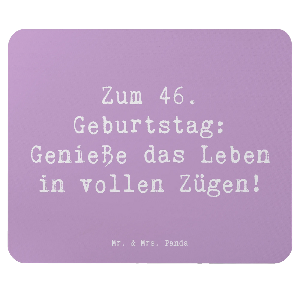 Mouse mat Saying Zum 46. Geburtstag: Genieße das Leben in vollen Zügen! Mauspad Büro, Mauspad, Arbeitszimmer, PC Zubehör, Designer Mauspad, Mausunterlage, Einzigartiges Mauspad, Mousepad, Büroausstattung, Computer zubehör, Geburtstag, Geburtstagsgeschenk, Geschenk