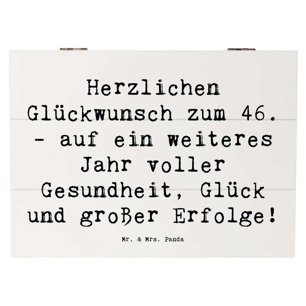Holzkiste Spruch 46. Geburtstag Glückwünsche Erinnerungskiste, Schatzkiste, Holzkiste, Truhe, Erinnerungsbox, Aufbewahrungsbox, Geschenkdose, XXL, Schatulle, Geschenkbox, Kiste, Dekokiste, Geburtstag, Geburtstagsgeschenk, Geschenk