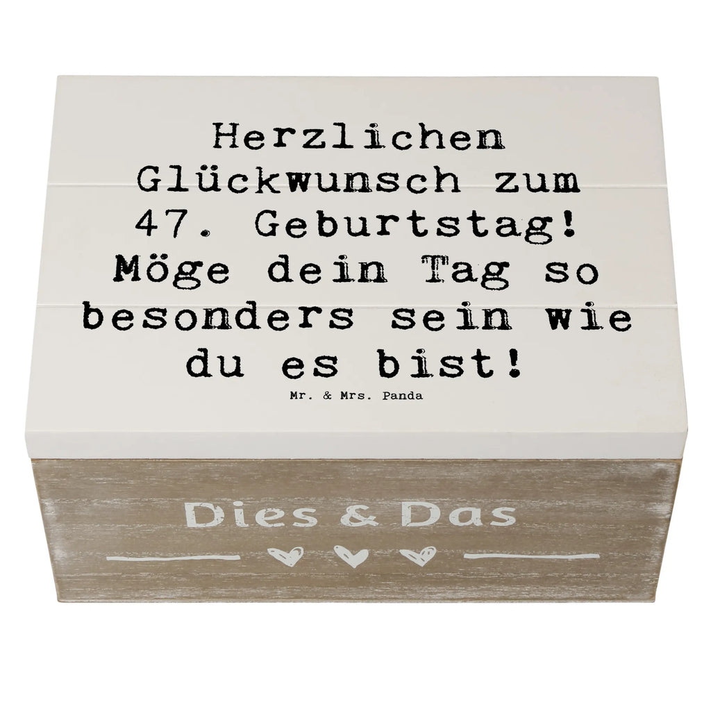 Holzkiste Spruch 47. Geburtstag Schatzkiste, Geschenkdose, Erinnerungsbox, Geschenkbox, Holzkiste, Truhe, Erinnerungskiste, XXL, Dekokiste, Kiste, Aufbewahrungsbox, Schatulle, Geburtstag, Geburtstagsgeschenk, Geschenk