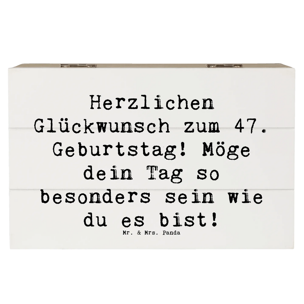Holzkiste Spruch 47. Geburtstag Schatzkiste, Geschenkdose, Erinnerungsbox, Geschenkbox, Holzkiste, Truhe, Erinnerungskiste, XXL, Dekokiste, Kiste, Aufbewahrungsbox, Schatulle, Geburtstag, Geburtstagsgeschenk, Geschenk