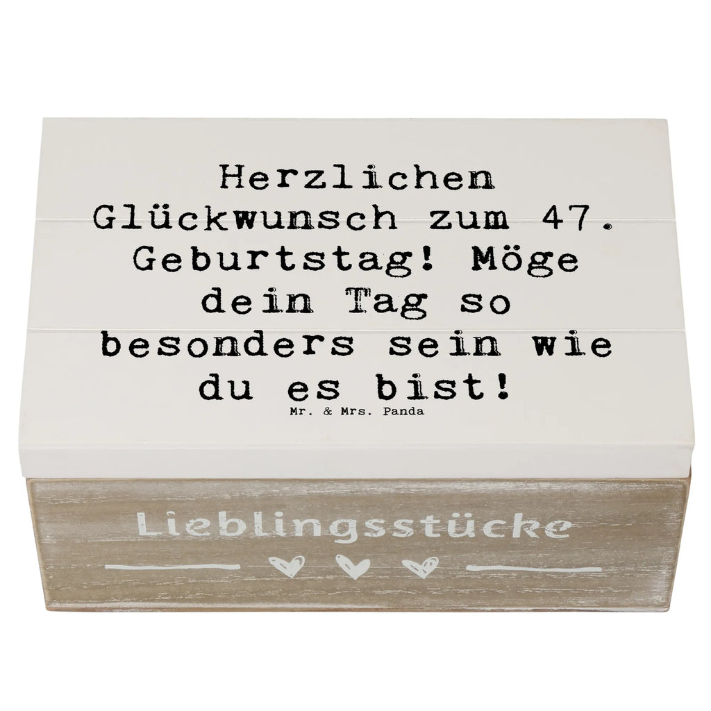 Holzkiste Spruch 47. Geburtstag Schatzkiste, Geschenkdose, Erinnerungsbox, Geschenkbox, Holzkiste, Truhe, Erinnerungskiste, XXL, Dekokiste, Kiste, Aufbewahrungsbox, Schatulle, Geburtstag, Geburtstagsgeschenk, Geschenk