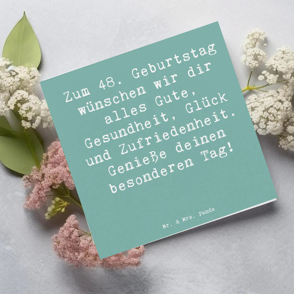 Deluxe Karte Spruch 48. Geburtstag Hochwertige Klappkarte, Karte, Einladungskarte, Geburtstagskarte, Grußkarte, Klappkarte, Hochwertige Grußkarte, Hochzeitskarte, Glückwunschkarte, Geburtstag, Geburtstagsgeschenk, Geschenk