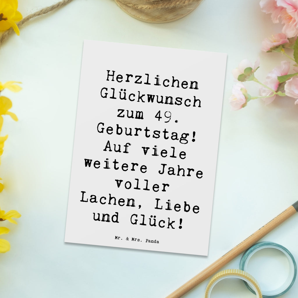Postcard Saying Herzlichen Glückwunsch zum 49. Geburtstag! Auf viele weitere Jahre voller Lachen, Liebe und Glück! Ansichtskarte, Karte, Einladung Geburtstag, Geschenkkarte, Geburtstagskarte, Postkarte, Einladungskarte, Dankeskarte, Einladung, Ansichtskarten, Einladungskarten Geburtstag, Grußkarte, Geburtstag, Geburtstagsgeschenk, Geschenk