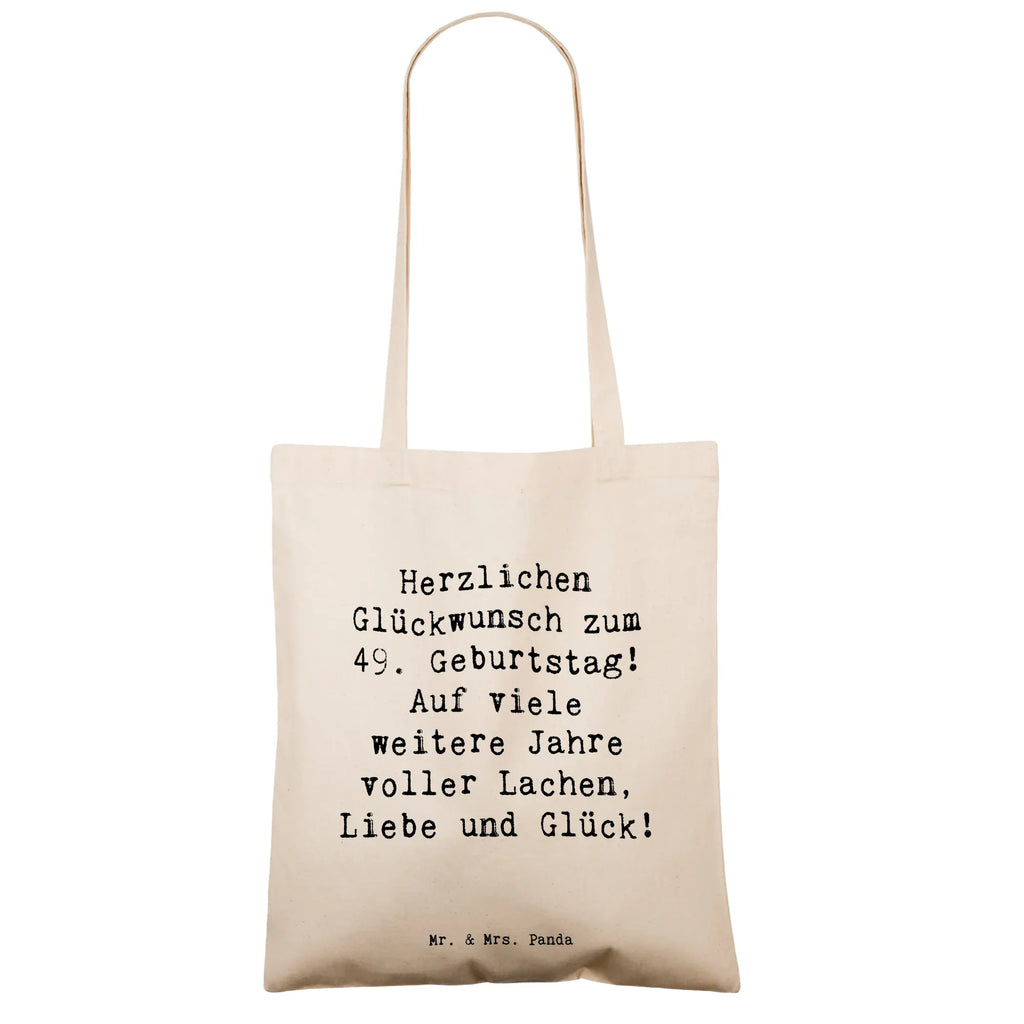 Tragetasche Spruch 49. Geburtstag Glückwünsche Beuteltasche, Beutel, Einkaufstasche, Jutebeutel, Stoffbeutel, Tasche, Shopper, Umhängetasche, Strandtasche, Schultertasche, Stofftasche, Tragetasche, Badetasche, Jutetasche, Einkaufstüte, Laptoptasche, Geburtstag, Geburtstagsgeschenk, Geschenk