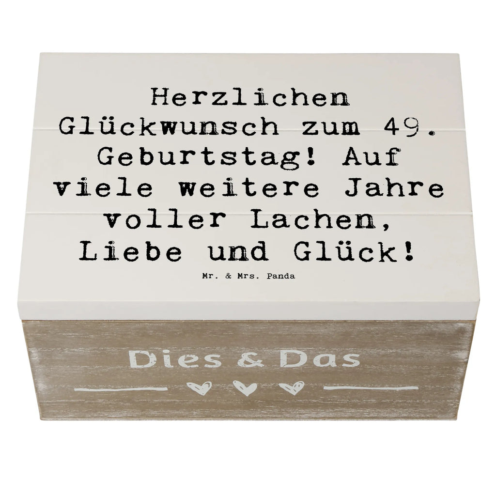 Holzkiste Spruch 49. Geburtstag Glückwünsche Geschenkdose, Erinnerungsbox, Schatzkiste, Geschenkbox, XXL, Holzkiste, Erinnerungskiste, Dekokiste, Aufbewahrungsbox, Kiste, Schatulle, Truhe, Geburtstag, Geburtstagsgeschenk, Geschenk