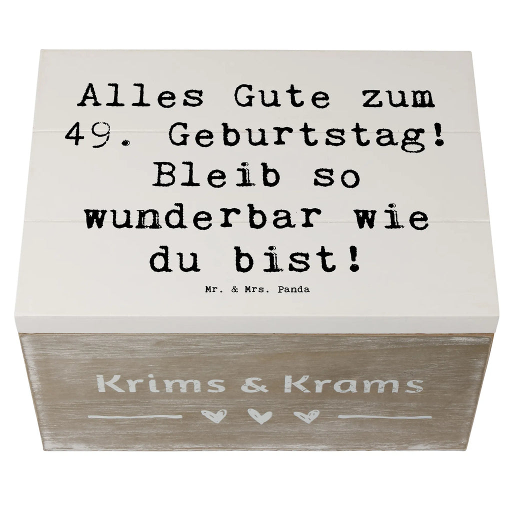 Holzkiste Spruch 49. Geburtstag Freude Kiste, Aufbewahrungsbox, Schatulle, Geschenkbox, XXL, Holzkiste, Truhe, Geschenkdose, Erinnerungsbox, Erinnerungskiste, Dekokiste, Schatzkiste, Geburtstag, Geburtstagsgeschenk, Geschenk