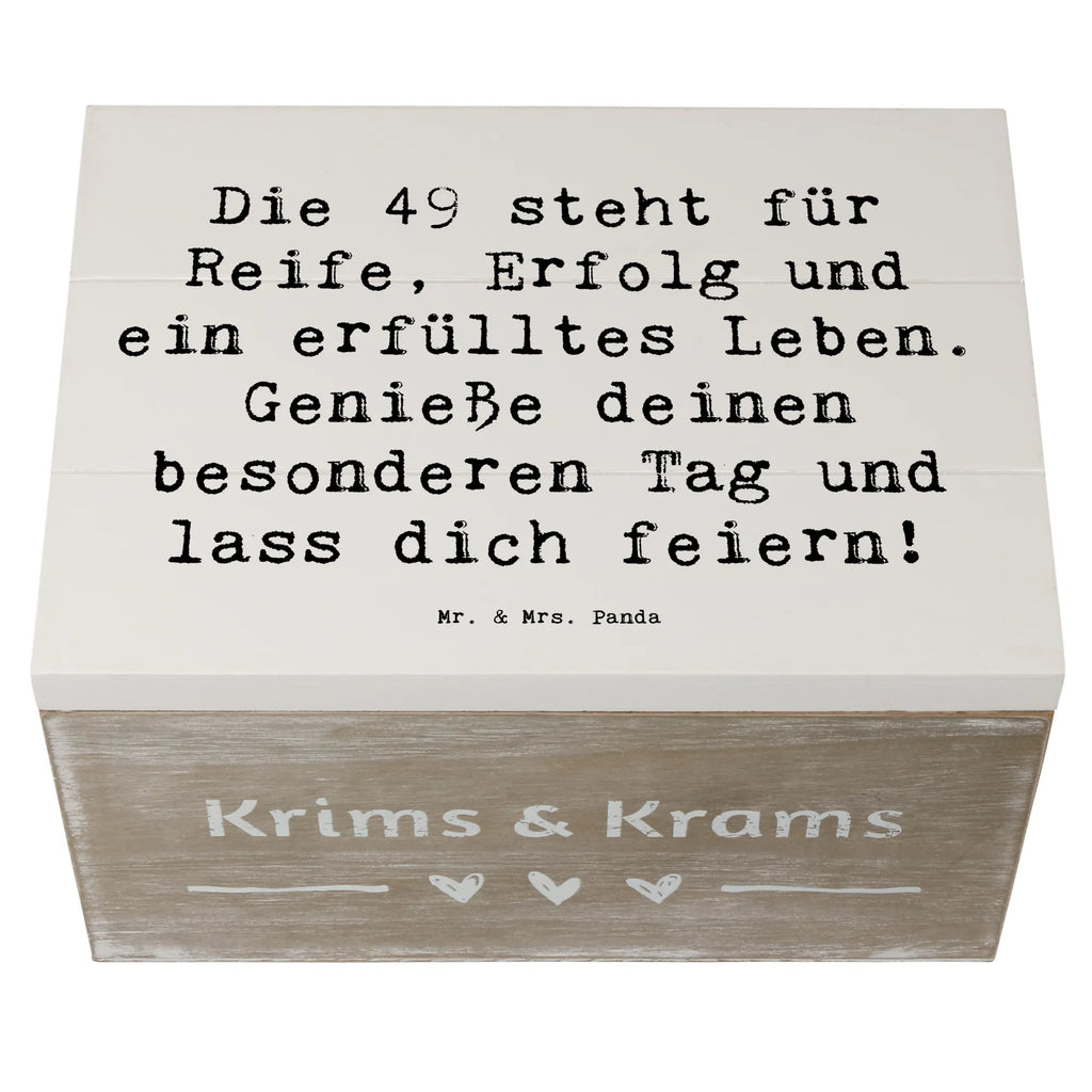 Holzkiste Spruch 49. Geburtstag Erinnerungsbox, Holzkiste, Geschenkbox, Geschenkdose, Erinnerungskiste, Truhe, Schatzkiste, XXL, Dekokiste, Schatulle, Kiste, Aufbewahrungsbox, Geburtstag, Geburtstagsgeschenk, Geschenk