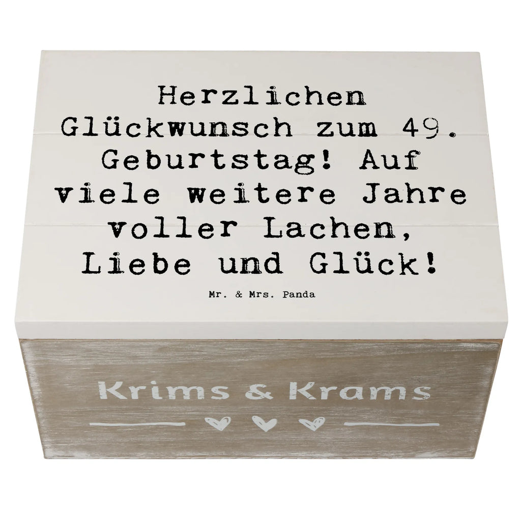 Holzkiste Spruch 49. Geburtstag Glückwünsche Geschenkdose, Erinnerungsbox, Schatzkiste, Geschenkbox, XXL, Holzkiste, Erinnerungskiste, Dekokiste, Aufbewahrungsbox, Kiste, Schatulle, Truhe, Geburtstag, Geburtstagsgeschenk, Geschenk