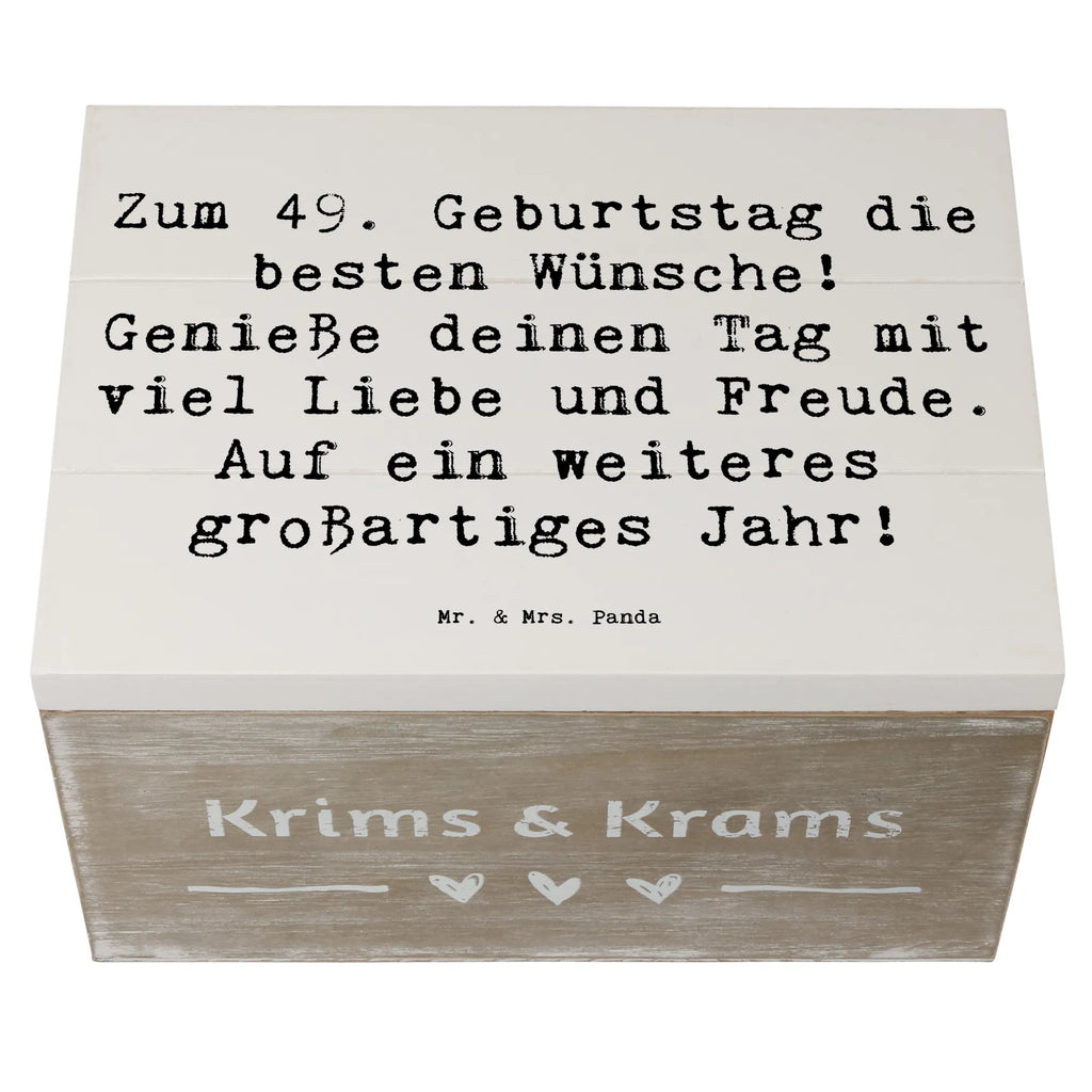 Holzkiste Spruch 49. Geburtstag Wünsche Schatzkiste, Geschenkdose, Truhe, Kiste, Erinnerungskiste, Dekokiste, Erinnerungsbox, Holzkiste, Aufbewahrungsbox, XXL, Geschenkbox, Schatulle, Geburtstag, Geburtstagsgeschenk, Geschenk