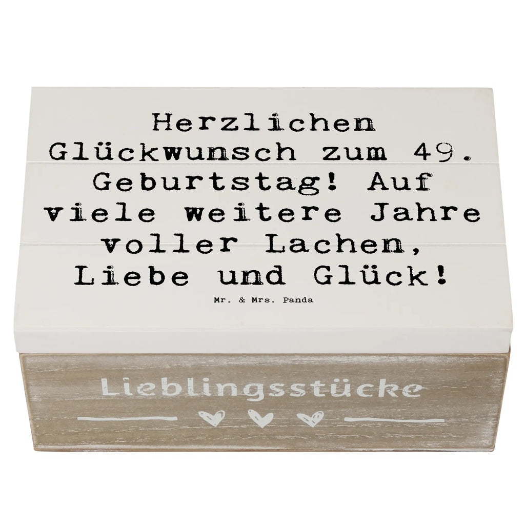Holzkiste Spruch 49. Geburtstag Glückwünsche Geschenkdose, Erinnerungsbox, Schatzkiste, Geschenkbox, XXL, Holzkiste, Erinnerungskiste, Dekokiste, Aufbewahrungsbox, Kiste, Schatulle, Truhe, Geburtstag, Geburtstagsgeschenk, Geschenk