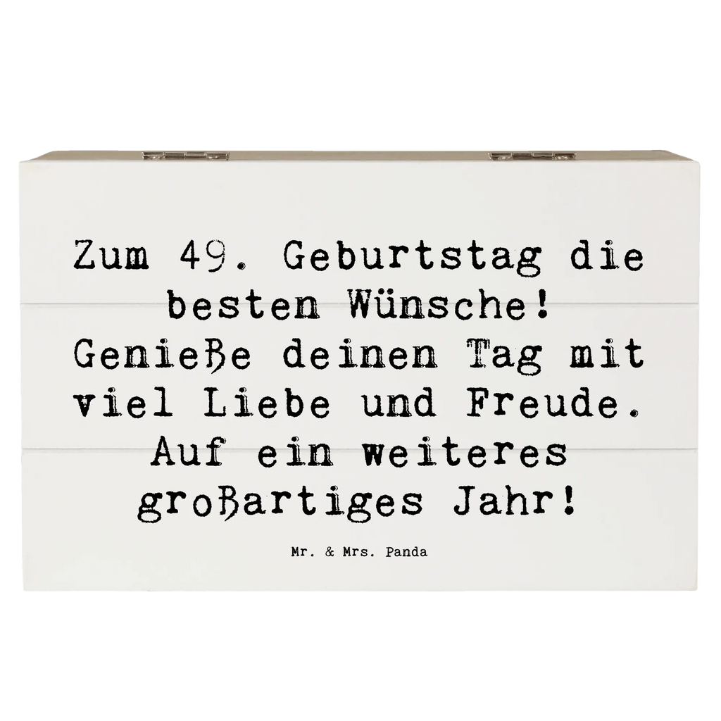 Holzkiste Spruch 49. Geburtstag Wünsche Schatzkiste, Geschenkdose, Truhe, Kiste, Erinnerungskiste, Dekokiste, Erinnerungsbox, Holzkiste, Aufbewahrungsbox, XXL, Geschenkbox, Schatulle, Geburtstag, Geburtstagsgeschenk, Geschenk