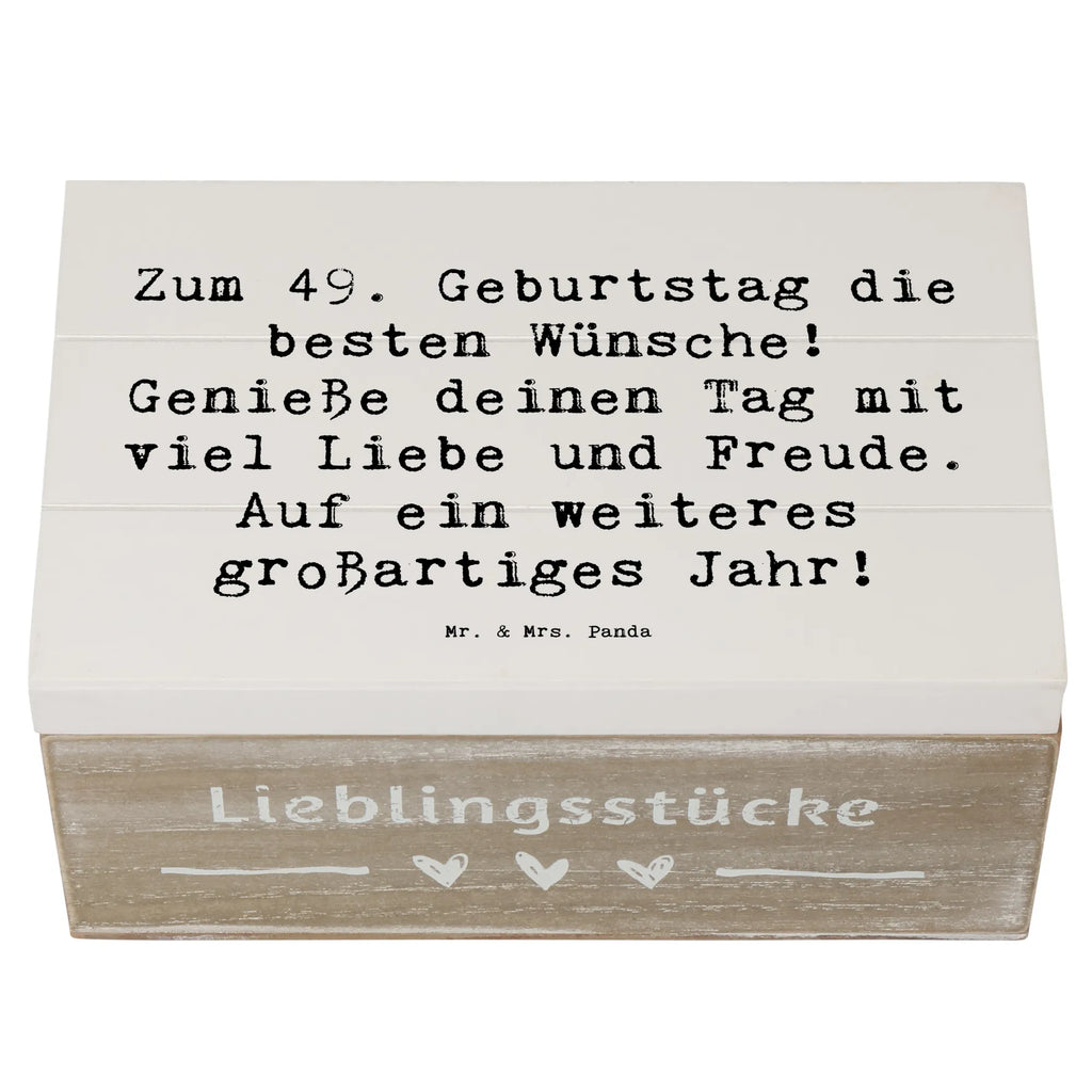 Holzkiste Spruch 49. Geburtstag Wünsche Schatzkiste, Geschenkdose, Truhe, Kiste, Erinnerungskiste, Dekokiste, Erinnerungsbox, Holzkiste, Aufbewahrungsbox, XXL, Geschenkbox, Schatulle, Geburtstag, Geburtstagsgeschenk, Geschenk