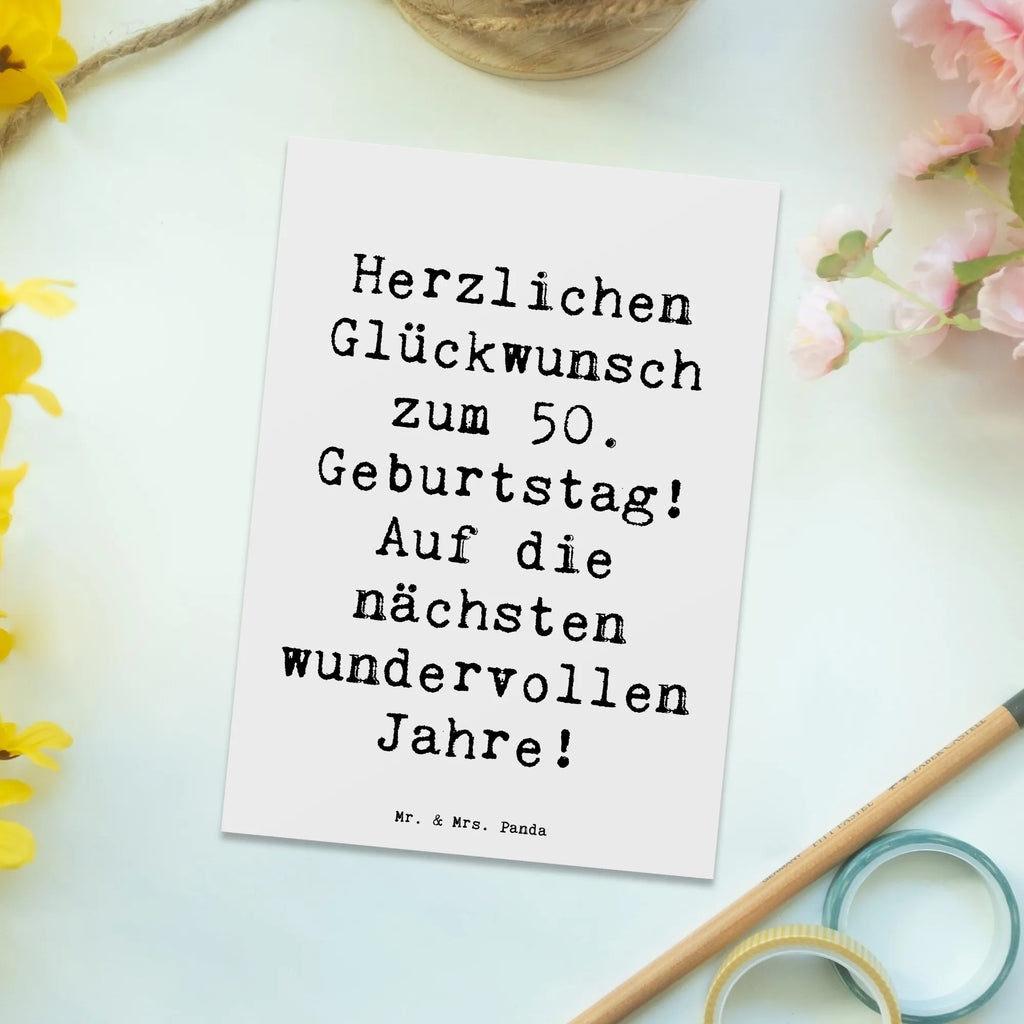 Postkarte Spruch 50. Geburtstag Glückwunsch Grußkarte, Karte, Ansichtskarte, Dankeskarte, Postkarte, Geburtstagskarte, Geschenkkarte, Einladungskarten Geburtstag, Einladungskarte, Einladung, Einladung Geburtstag, Ansichtskarten, Geburtstag, Geburtstagsgeschenk, Geschenk
