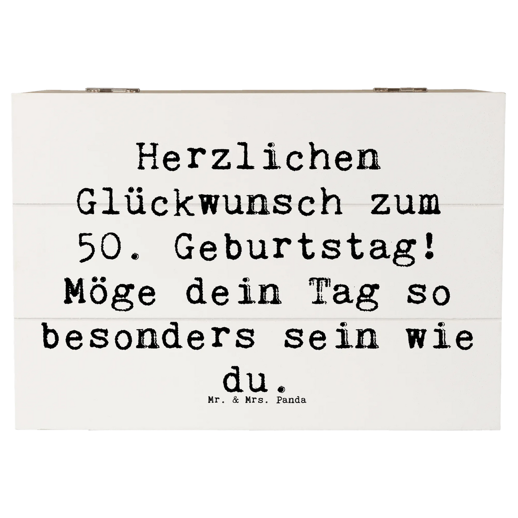 Wooden chest Saying Herzlichen Glückwunsch zum 50. Geburtstag! Möge dein Tag so besonders sein wie du. Aufbewahrungsbox, Erinnerungskiste, Truhe, Schatulle, Dekokiste, Erinnerungsbox, Schatzkiste, Geschenkdose, XXL, Geschenkbox, Kiste, Holzkiste, Geburtstag, Geburtstagsgeschenk, Geschenk