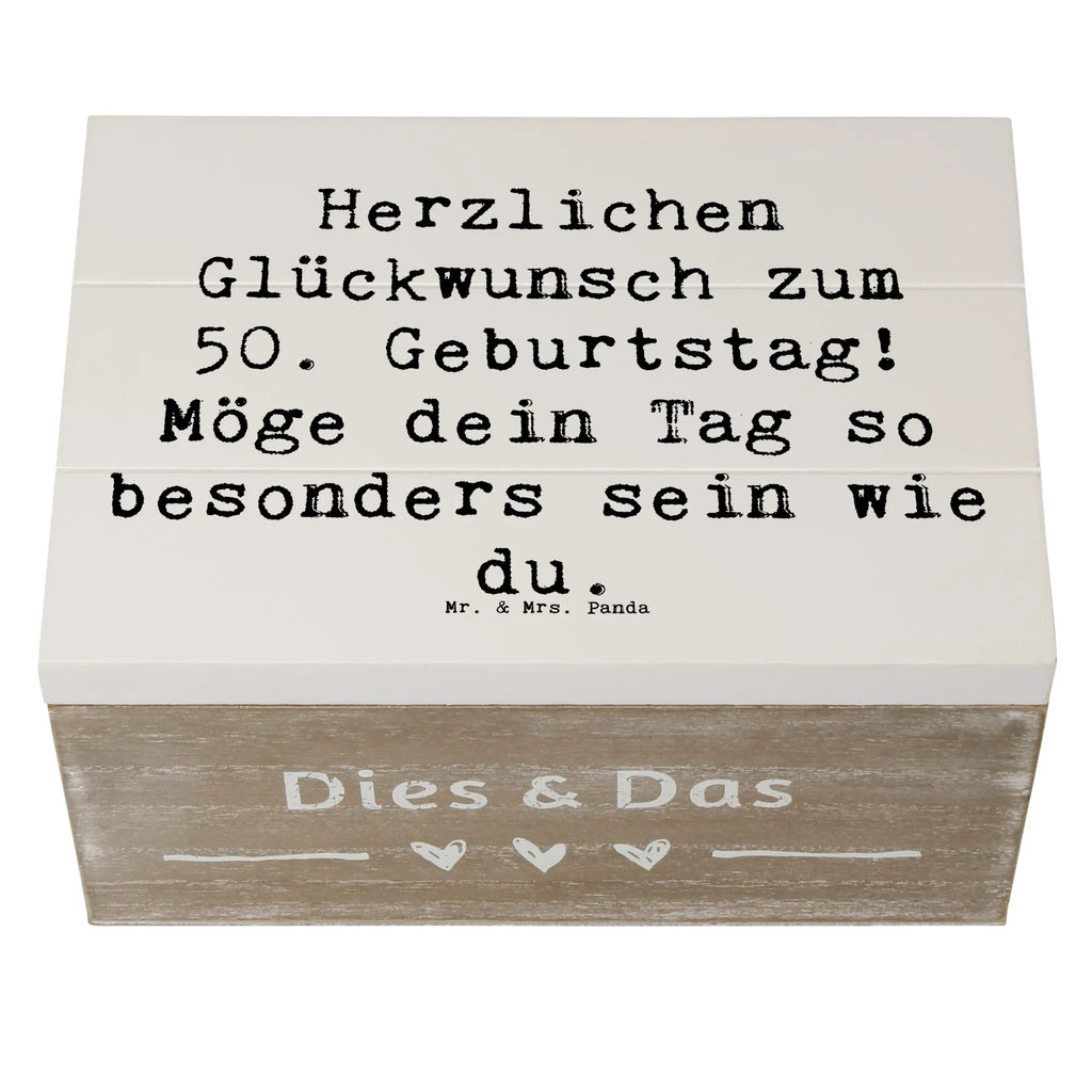 Wooden chest Saying Herzlichen Glückwunsch zum 50. Geburtstag! Möge dein Tag so besonders sein wie du. Aufbewahrungsbox, Erinnerungskiste, Truhe, Schatulle, Dekokiste, Erinnerungsbox, Schatzkiste, Geschenkdose, XXL, Geschenkbox, Kiste, Holzkiste, Geburtstag, Geburtstagsgeschenk, Geschenk