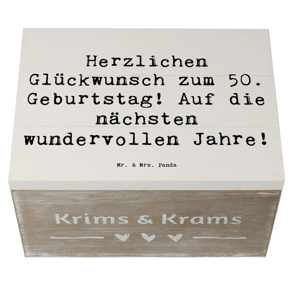 Holzkiste Spruch 50. Geburtstag Glückwunsch Schatulle, Geschenkbox, Holzkiste, Aufbewahrungsbox, Schatzkiste, Erinnerungsbox, Truhe, Dekokiste, Kiste, Erinnerungskiste, XXL, Geschenkdose, Geburtstag, Geburtstagsgeschenk, Geschenk