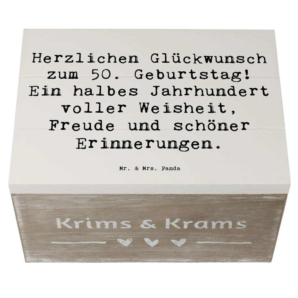 Holzkiste Spruch 50. Geburtstag Erinnerungsbox, Holzkiste, Geschenkbox, Kiste, Aufbewahrungsbox, Erinnerungskiste, Schatzkiste, Geschenkdose, Truhe, Schatulle, Dekokiste, XXL, Geburtstag, Geburtstagsgeschenk, Geschenk