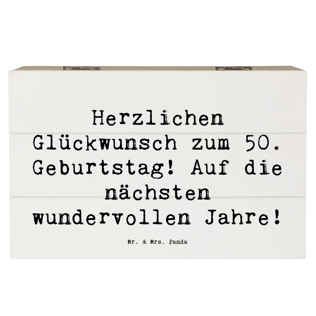 Holzkiste Spruch 50. Geburtstag Glückwunsch Schatulle, Geschenkbox, Holzkiste, Aufbewahrungsbox, Schatzkiste, Erinnerungsbox, Truhe, Dekokiste, Kiste, Erinnerungskiste, XXL, Geschenkdose, Geburtstag, Geburtstagsgeschenk, Geschenk