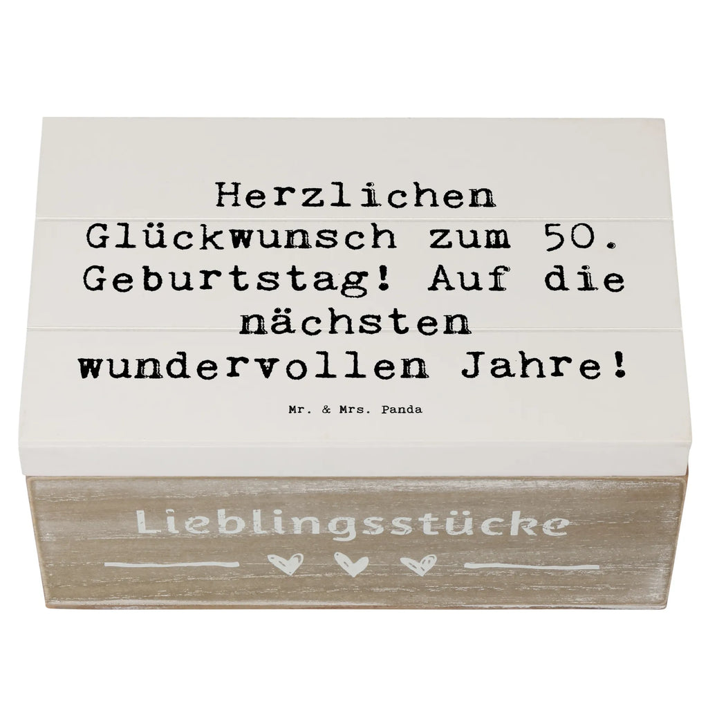 Holzkiste Spruch 50. Geburtstag Glückwunsch Schatulle, Geschenkbox, Holzkiste, Aufbewahrungsbox, Schatzkiste, Erinnerungsbox, Truhe, Dekokiste, Kiste, Erinnerungskiste, XXL, Geschenkdose, Geburtstag, Geburtstagsgeschenk, Geschenk