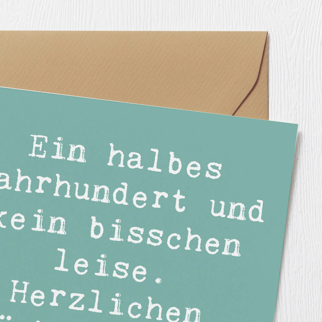Deluxe Card Saying Ein halbes Jahrhundert und kein bisschen leise. Herzlichen Glückwunsch zum 50.! Karte, Geburtstagskarte, Hochwertige Klappkarte, Hochzeitskarte, Grußkarte, Einladungskarte, Klappkarte, Hochwertige Grußkarte, Glückwunschkarte, Geburtstag, Geburtstagsgeschenk, Geschenk