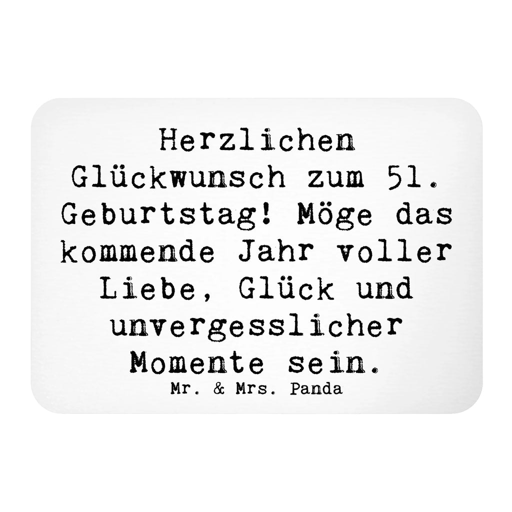 Magnet Saying Herzlichen Glückwunsch zum 51. Geburtstag! Möge das kommende Jahr voller Liebe, Glück und unvergesslicher Momente sein. Pinnwandmagnet, Whiteboard Magnet, Kühlschrankmagnet, Souvenir Magnet, Dekomagnet, Motivmagnete, Kühlschrank Dekoration, Notiz Magnet, Geburtstag, Geburtstagsgeschenk, Geschenk