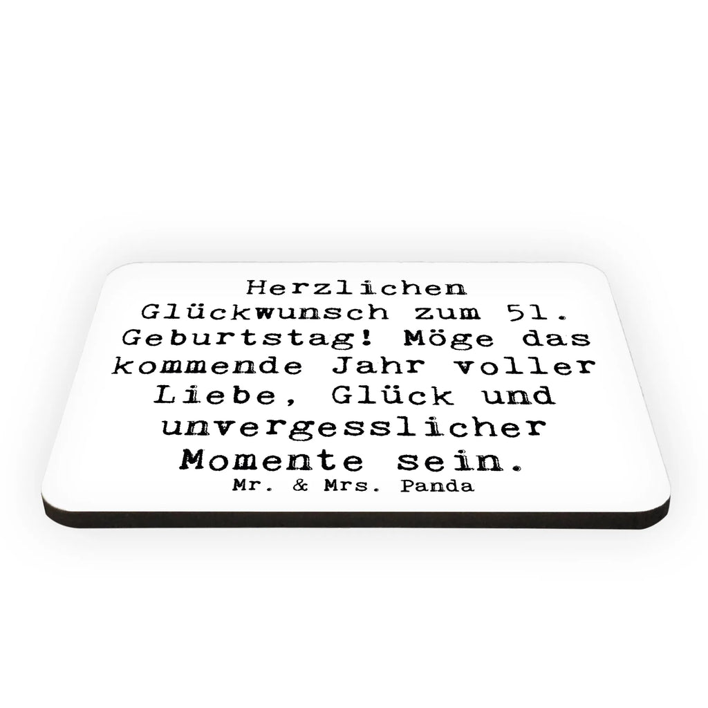 Magnet Saying Herzlichen Glückwunsch zum 51. Geburtstag! Möge das kommende Jahr voller Liebe, Glück und unvergesslicher Momente sein. Pinnwandmagnet, Whiteboard Magnet, Kühlschrankmagnet, Souvenir Magnet, Dekomagnet, Motivmagnete, Kühlschrank Dekoration, Notiz Magnet, Geburtstag, Geburtstagsgeschenk, Geschenk