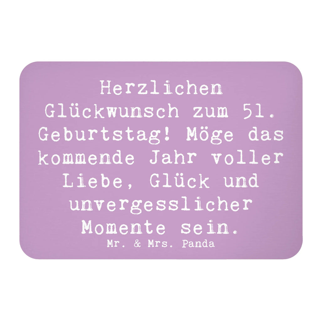 Magnet Saying Herzlichen Glückwunsch zum 51. Geburtstag! Möge das kommende Jahr voller Liebe, Glück und unvergesslicher Momente sein. Pinnwandmagnet, Whiteboard Magnet, Kühlschrankmagnet, Souvenir Magnet, Dekomagnet, Motivmagnete, Kühlschrank Dekoration, Notiz Magnet, Geburtstag, Geburtstagsgeschenk, Geschenk
