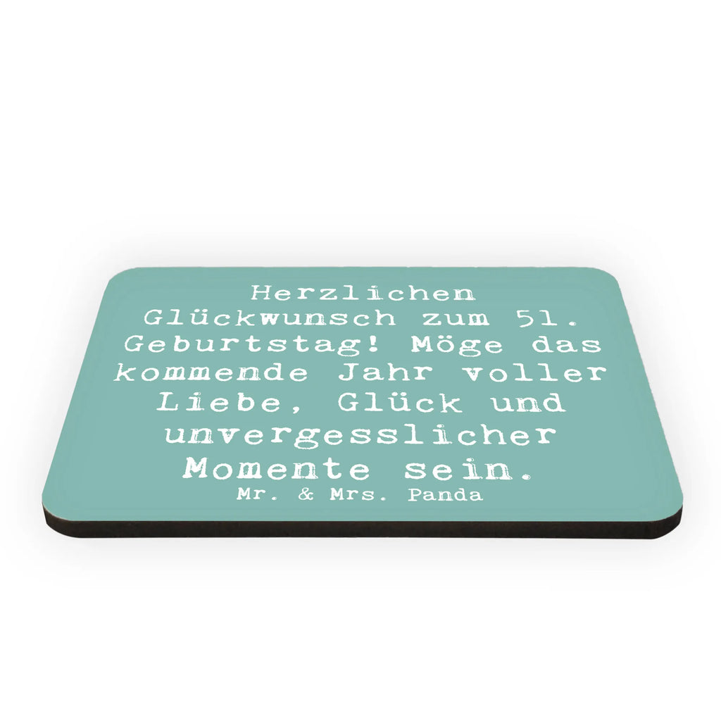 Magnet Saying Herzlichen Glückwunsch zum 51. Geburtstag! Möge das kommende Jahr voller Liebe, Glück und unvergesslicher Momente sein. Pinnwandmagnet, Whiteboard Magnet, Kühlschrankmagnet, Souvenir Magnet, Dekomagnet, Motivmagnete, Kühlschrank Dekoration, Notiz Magnet, Geburtstag, Geburtstagsgeschenk, Geschenk
